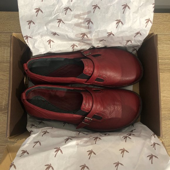 Dromedaris Womens Size 38 Red Leather Portugal Comfort Shoes Slip On Loafers - Picture 13 of 16